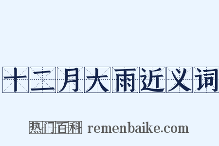 十二月大雨近义词是什么意思的图片